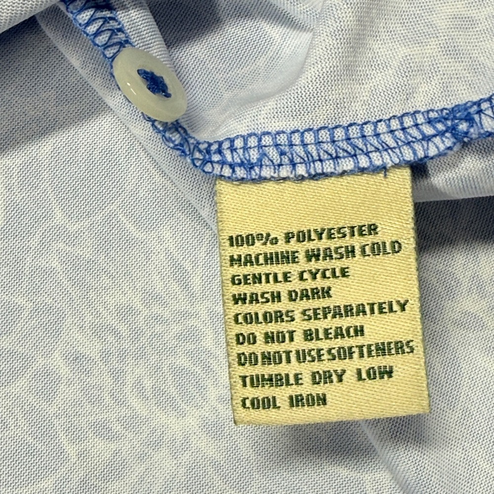Donald Ross Sportswear Men's Blue Floral Print Golf Polo Shirt Size L - Picture 7 of 11
